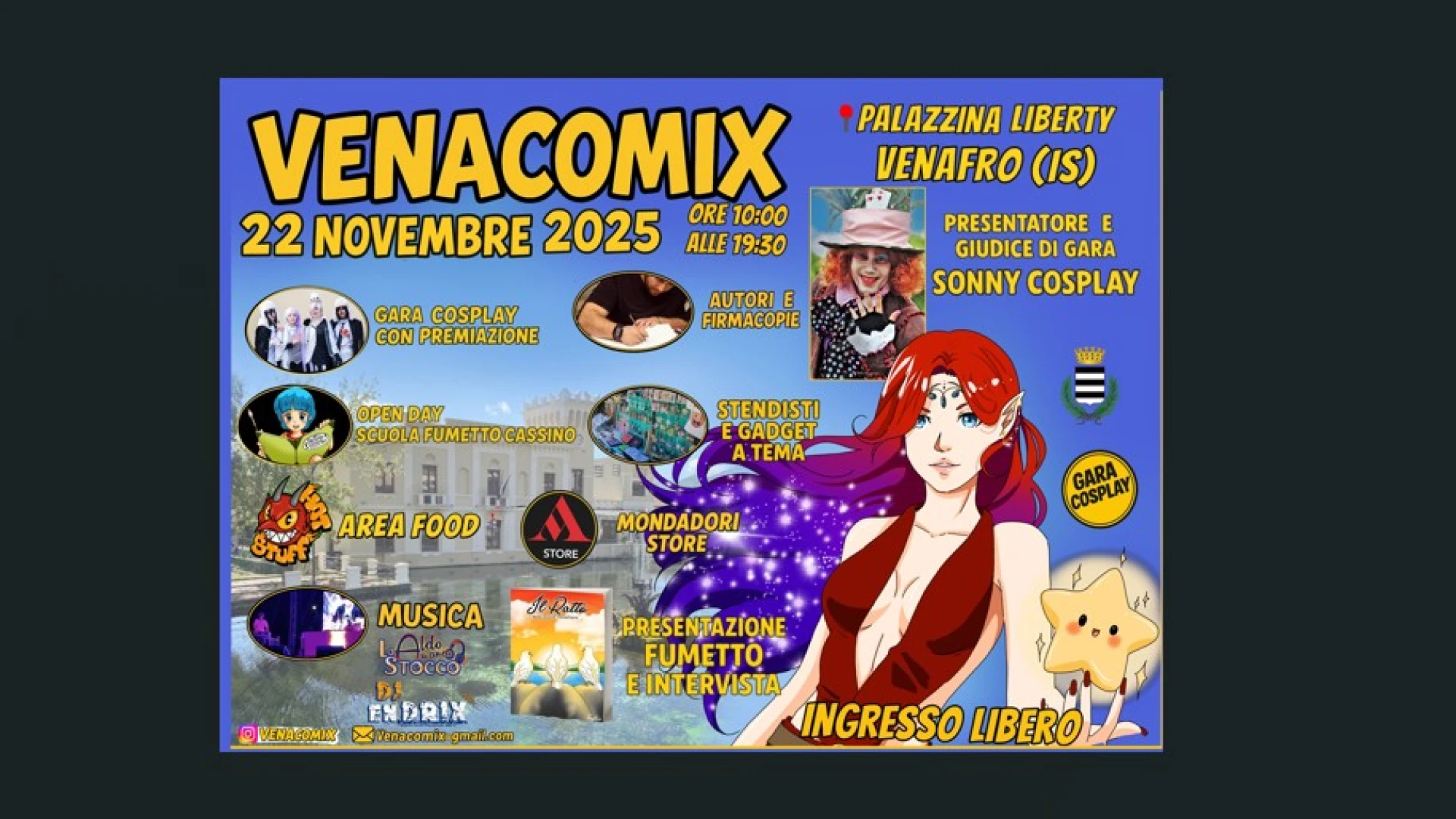 Venafro: conto alla rovescia per il primo Venacomix. La pima fiera del fumetto, coplay e cultura pop approda in città.